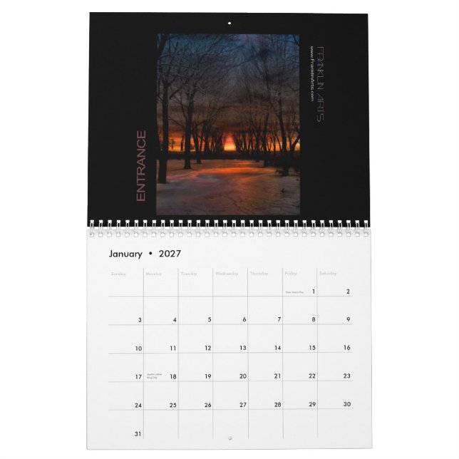 2013 calendários surreais das paisagens (Jan 2027)