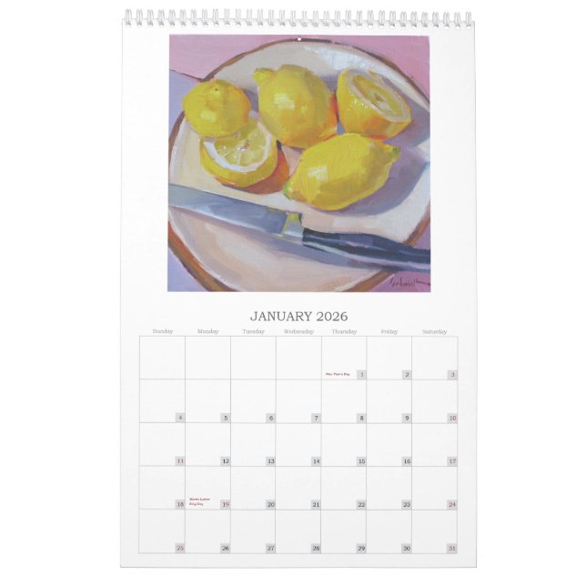 2013: Um calendário das pinturas por Sarah Sedwick (Jan 2026)