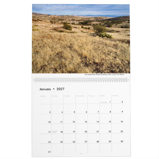 2014, calendário do sudoeste de New mexico (Jan 2027)
