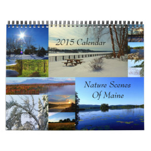 2015 cenas da natureza do calendário de Maine