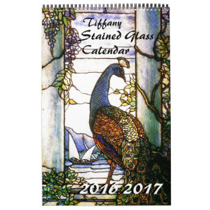 2016 2017 calendários da natureza do vitral de