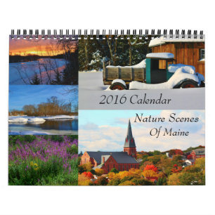2016 cenas da natureza do calendário de Maine