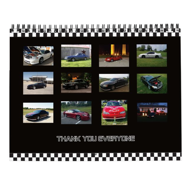 2016 Monte do Calendário Mês (Verso)