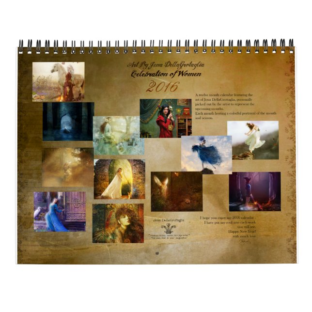 2016 senhoras no calendário da arte (Verso)