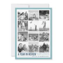 2017 Ano na Revisão 12 Cartão de Feriado de Colage