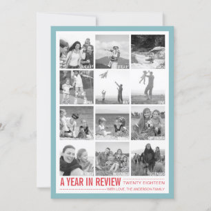 2017 Ano na Revisão 12 Cartão de Feriado de Colage