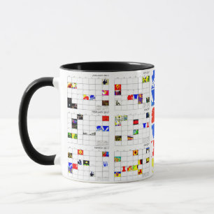 2017 caneca da astrologia do calendário de doze