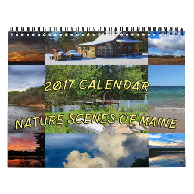 2017 cenas da natureza do calendário de Maine (Capa)