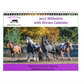 2017 Fellinlove com calendário dos cavalos