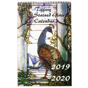 2019 2020 calendários da natureza do vitral de