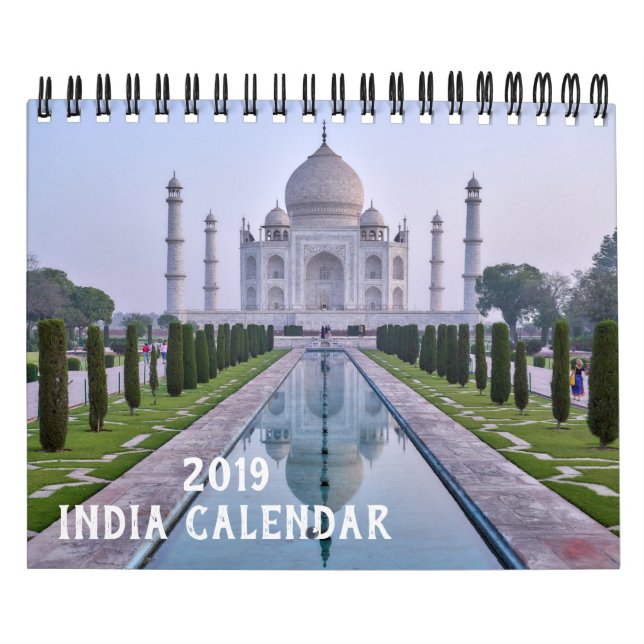 2019 cores e arquitetura do calendário de India (Capa)