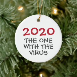 2020 o ano com o Enfeites de natal do vírus