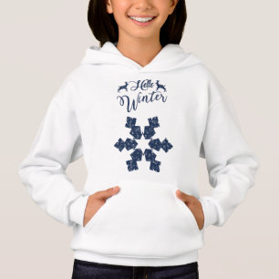 2021 Hello Winter Holiday Snowflake Pattern