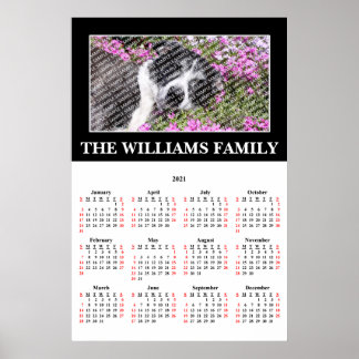 2021 Poster de Calendário Personalizado de Foto Fa