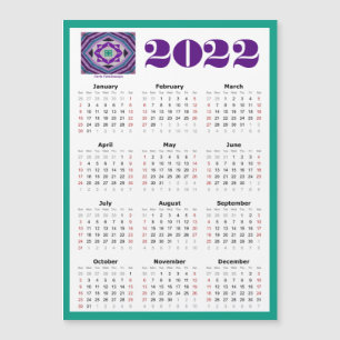 2022 Calendário Magnético 5x7 com Kente Kaleidosco