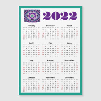 2022 Calendário Magnético 5x7 com Kente Kaleidosco
