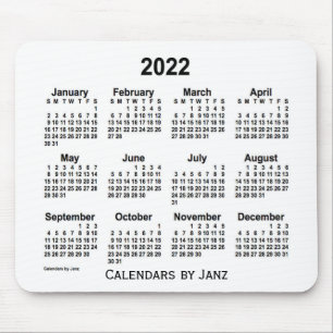 2022 White Calendar by Janz Mouse Pad