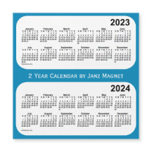 2023-2024 Steel Blue 2 Ano Calendário de Janz