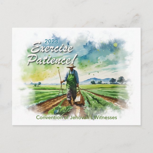 2023 Exercite Paciência! Cartão postal da Convençã (Frente)