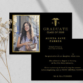 2023 Nursing school graduation gold elegant photo