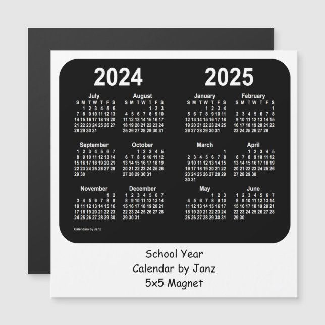 2024-2025 Calendário das Escolas Negra e Branca de (Frente/Verso)