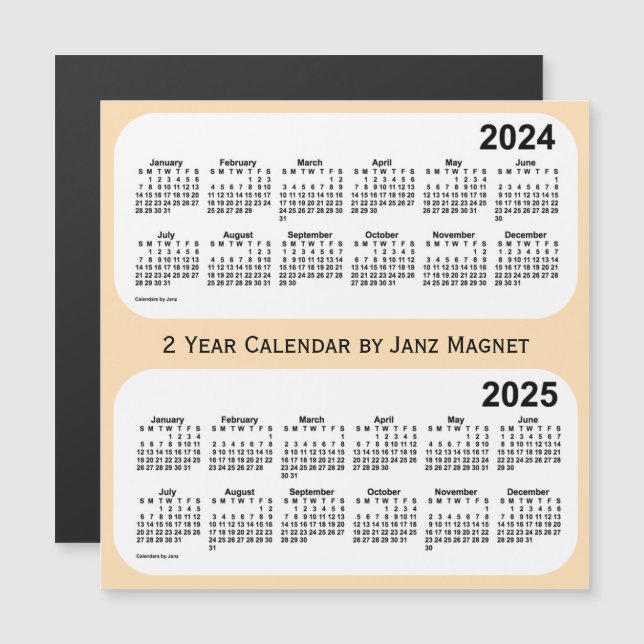 2024-2025 Calendário de 2 anos para Trigo por Janz (Frente/Verso)