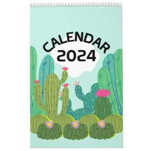 2024 Calendário do Paraíso em Cactos