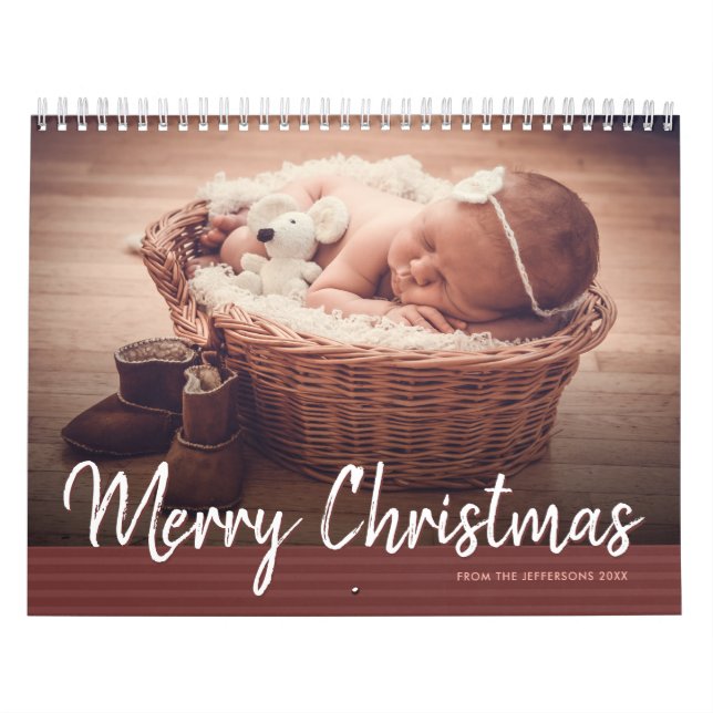 2024 Calendários Família Bebê Foto Feliz Natal (Capa)