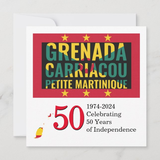 2024 Independência GRENADIAN 50.º Aniversário (Frente)
