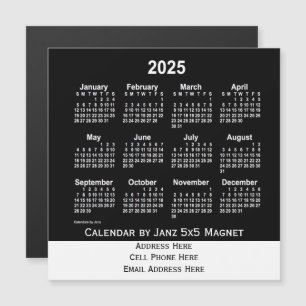 2025 Neon White Business Calendar de Janz