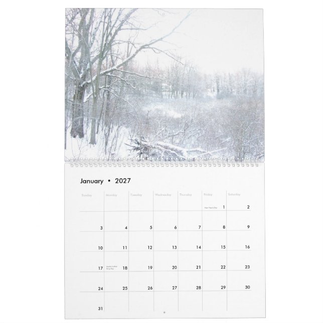 2025 Todos os Períodos Paisagem e Calendário Flora (Jan 2027)