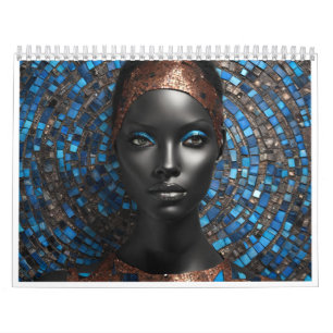 2026 12 meses calendário com mulheres negras