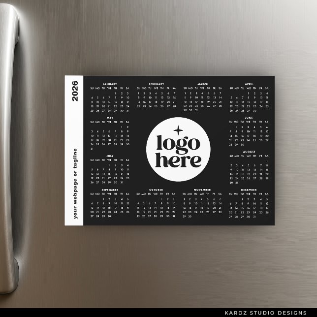 2026 Business Logo Full Year Magnetic Calendar (Criador carregado)