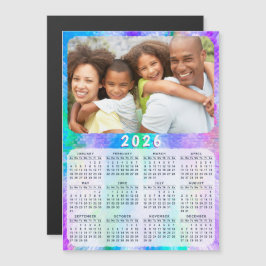 2026 Calendar Magnet Family Photo Holographic