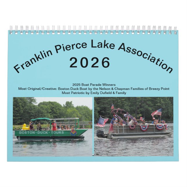 2026 Calendário do Lago Franklin Pierce (Capa)