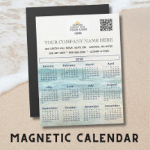 2026 Calendário do Magnet Nome comercial Logotipo
