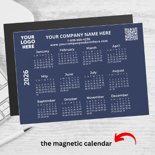 2026 Comercialize seu logotipo QR Code Calendar Ma