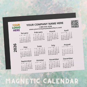 2026 Comercialize seu logotipo QR Code Calendar Ma