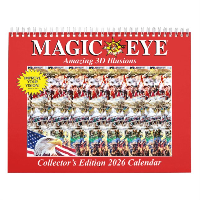 2026 EUA — calendário de olhos mágicos com largura (Capa)