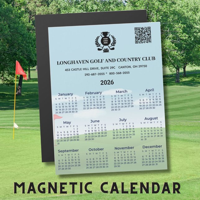 2026 Magnet Calendar Golf Club League Logotipo QR  (Criador carregado)