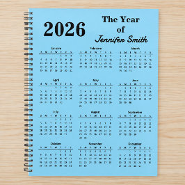 2026 O Ano do Nome Personalizado Planejador Person