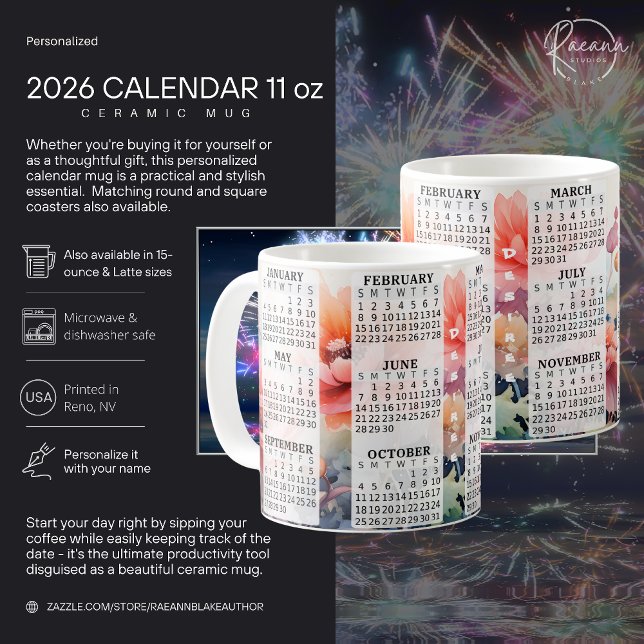 2026 Personalizado 11 oz. Caneca Cerâmica de Calen (Criador carregado)