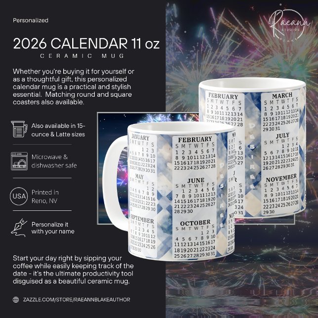 2026 Personalizado 11 oz. Caneca Cerâmica de Calen (Criador carregado)