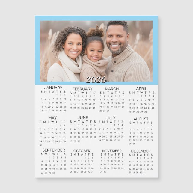 2026 Personalized Photos Mini Calendar (Frente)