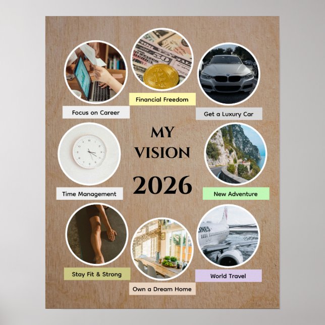 2026 Random Modern Circle Photo Vision Poster (Frente)