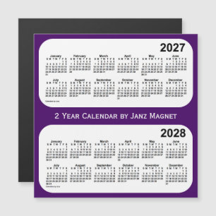 2027-2028 Calendário roxo de 2 anos por Janz Magne