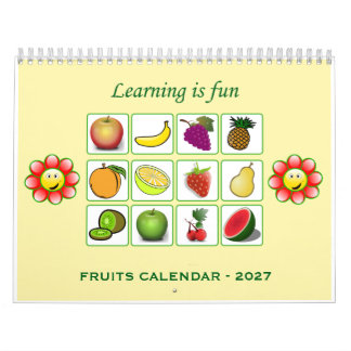 2027 - Calendário Infantil (Frutas)