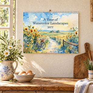 2027 – Um Calendário de Arte de Paisagens em Aquar