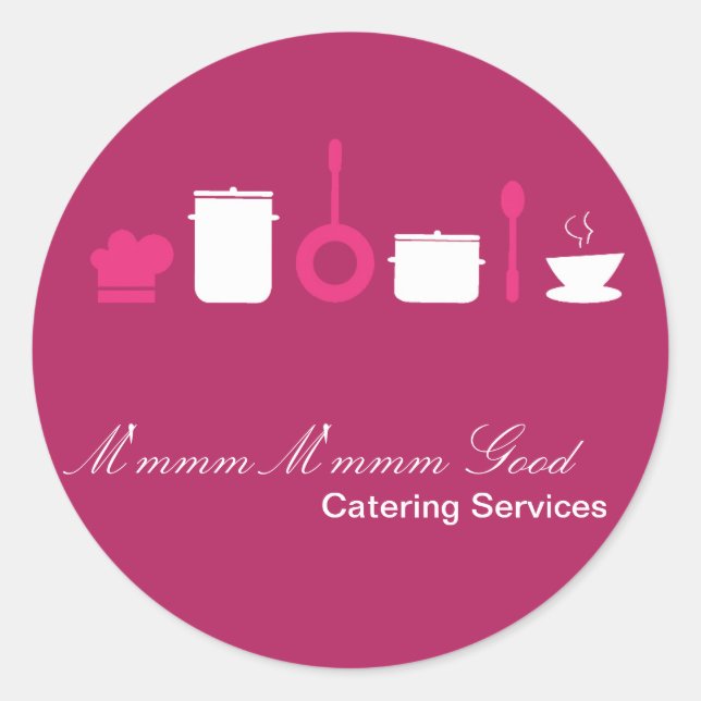 20 - 1,5" Catering - Adesivos para cozinheiros (Frente)