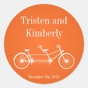 20 - 1,5" Favor Adesivos Laranja Dupla Bike